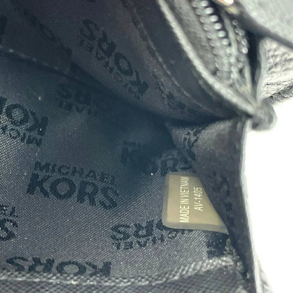 Michael Kors Brookville Carryall Wallet Black Leather Clutch‎ Organizer